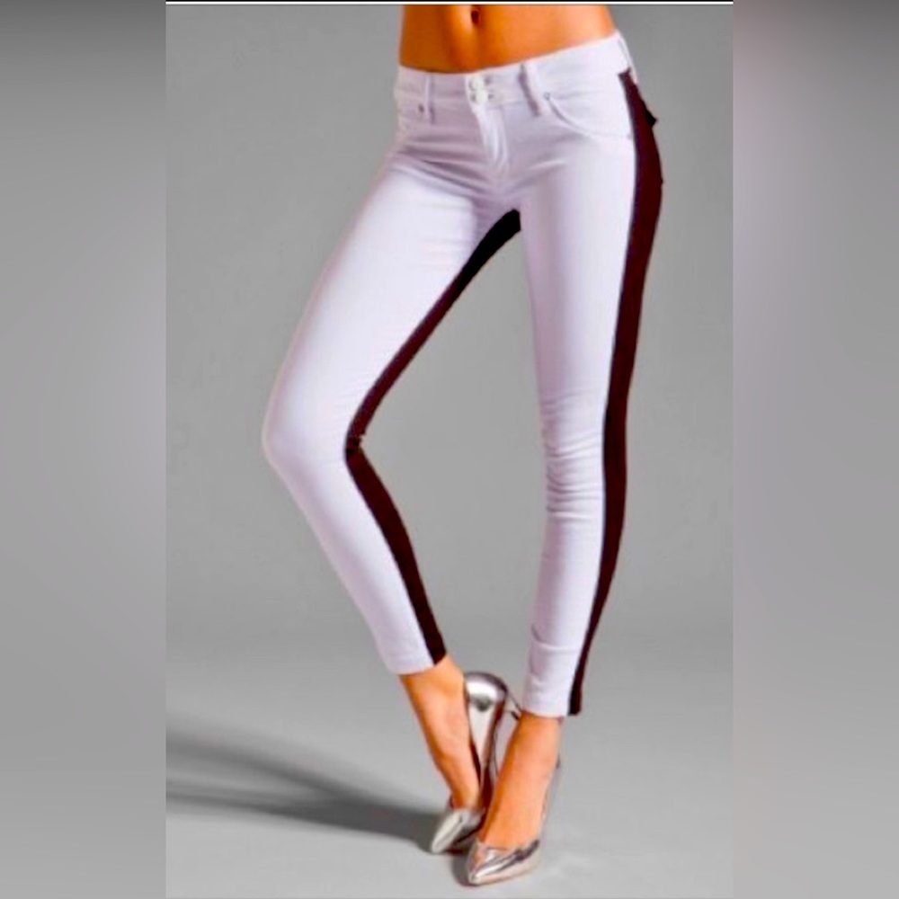 Hudson Jeans made in USA skinny low rise in vice versa - black & white !!